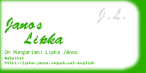 janos lipka business card